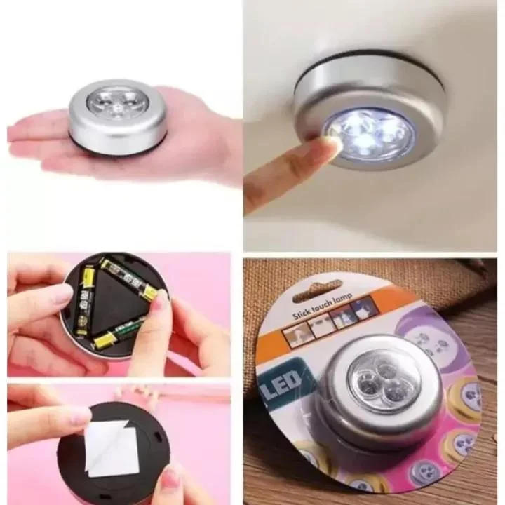 Touch-Sensitive LED Bulb Light Silver Compact